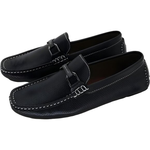 Aston Marc Men's Black Charter Loafers - Size 9.5M - Fast Shipping - Picture 2 of 6